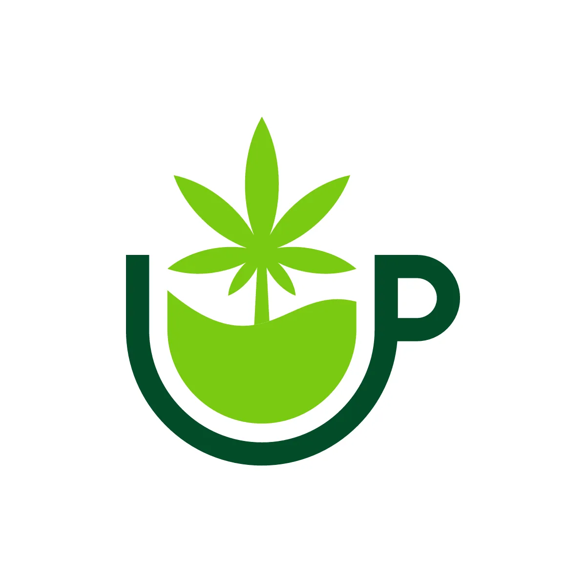 Solid Cannabis Coffee Cup Icon