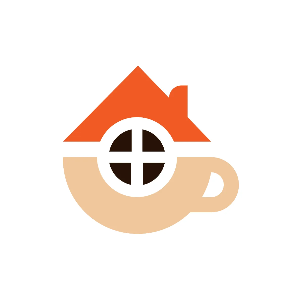Solid Coffee Cup House Icon