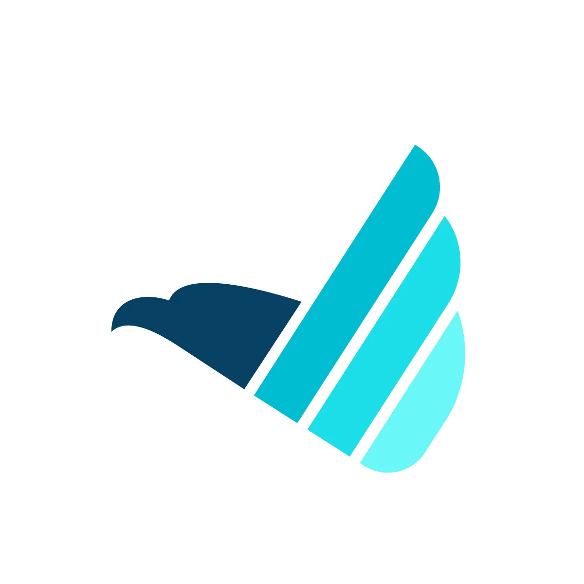 Solid Bar Chart Bird Icon