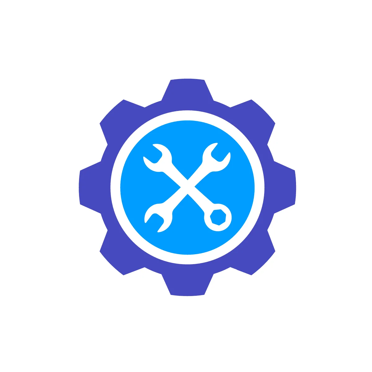 Solid Wrenches Cog Icon