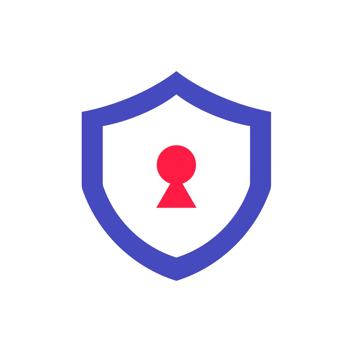 Outline Shield Lock Icon
