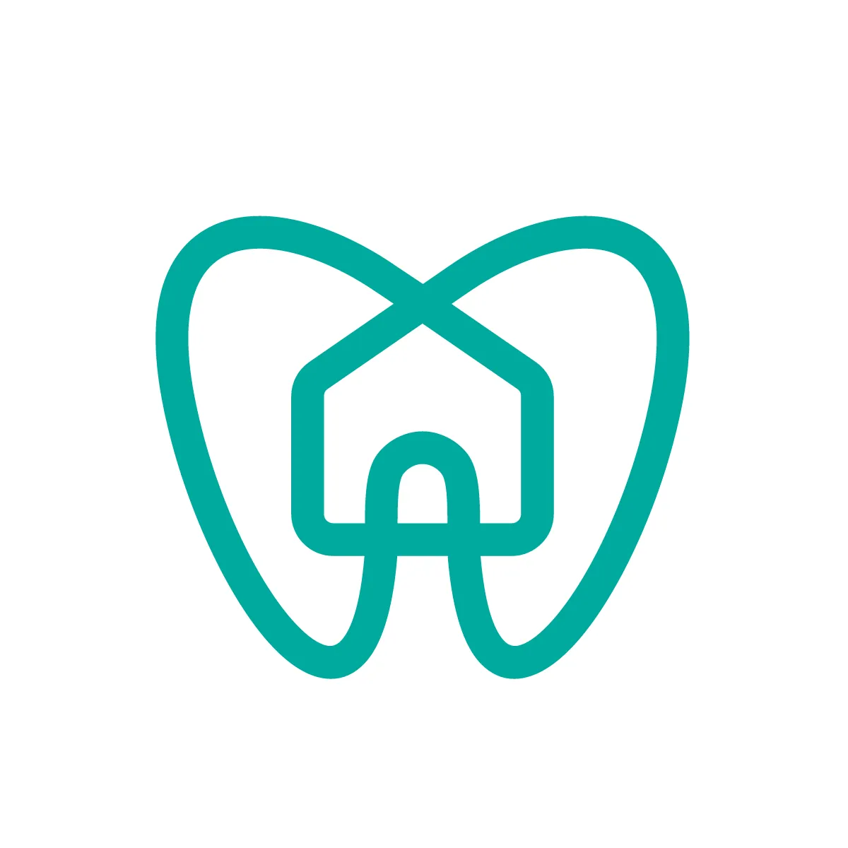 Outline Tooth House Icon