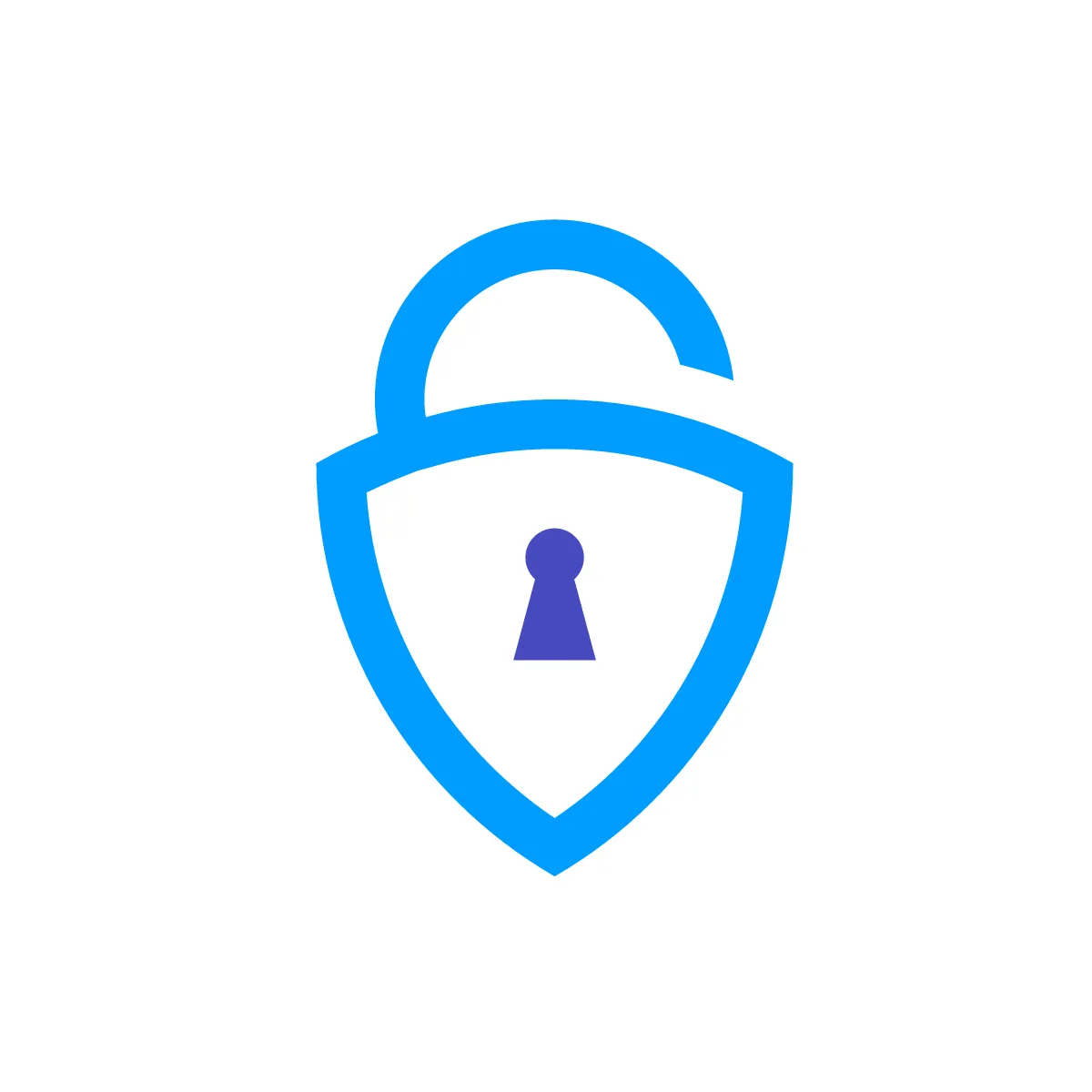 Outline Lock Shield Icon