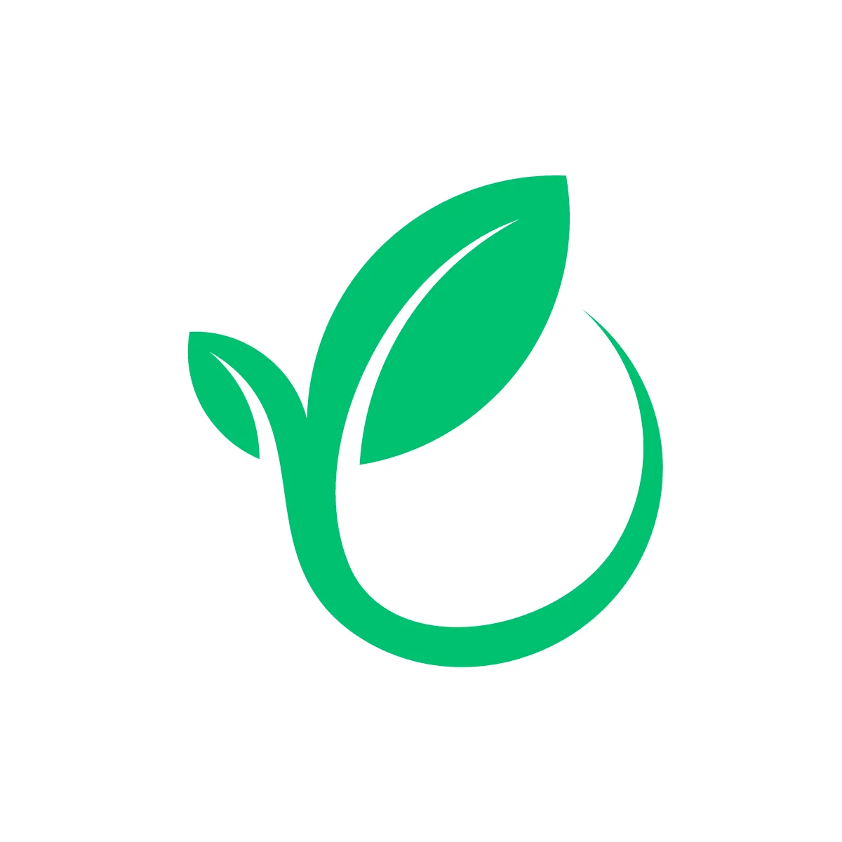 Solid Plant Leaves Icon