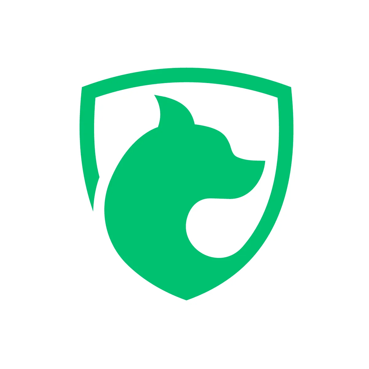 Solid Dog Shield Icon
