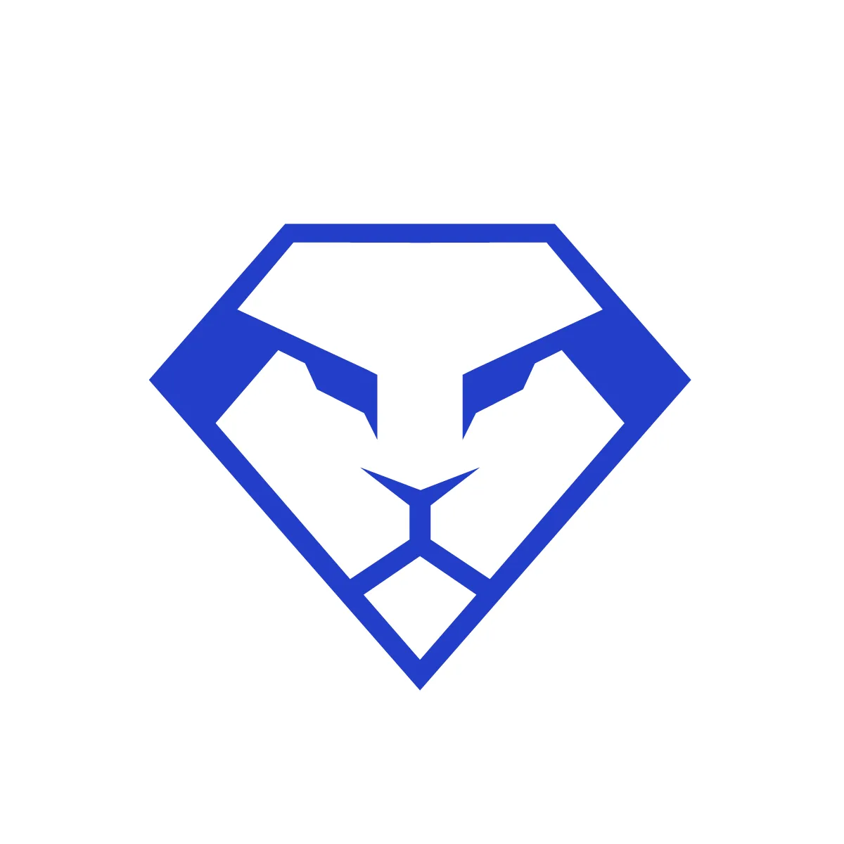 Outline Lion Diamond Icon