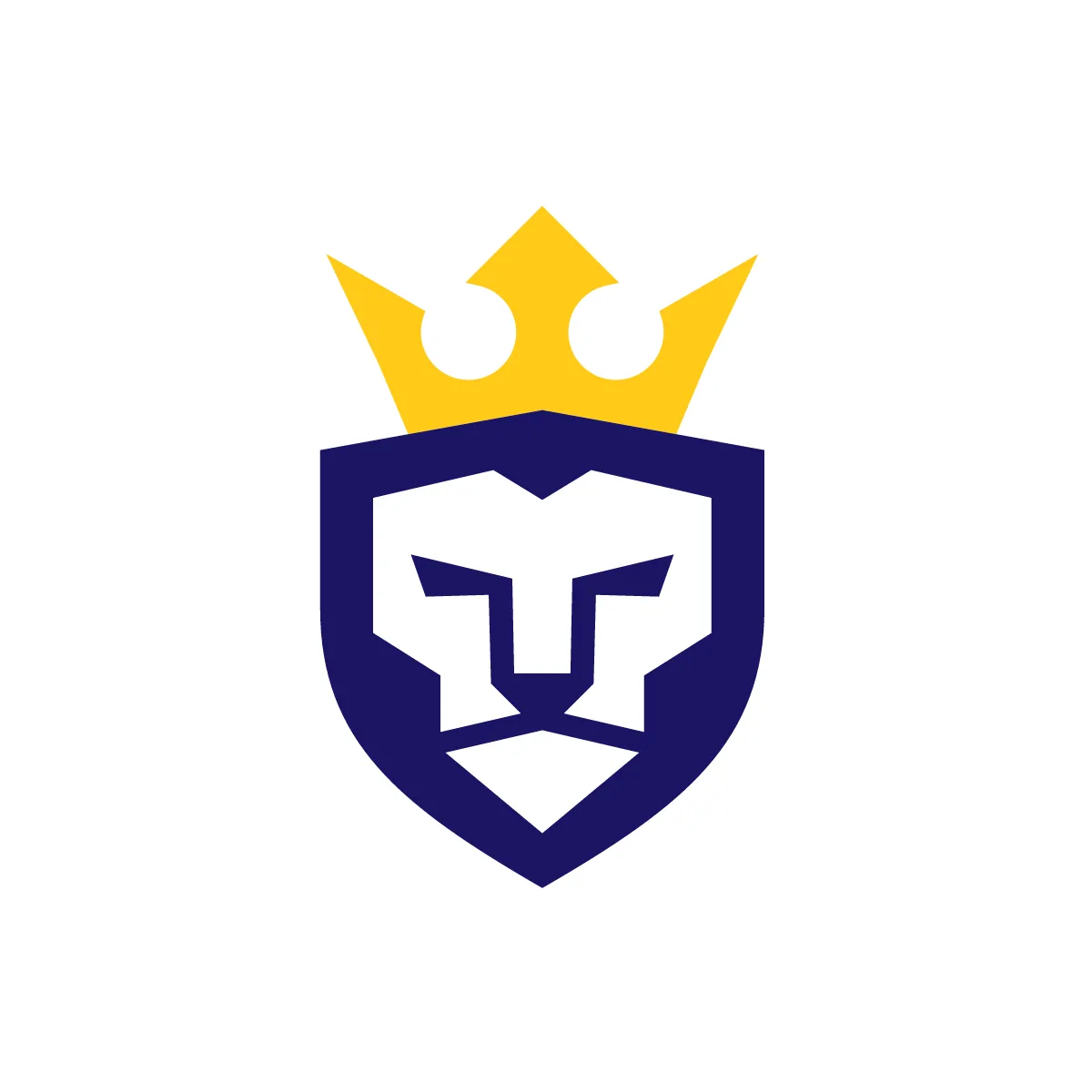 Solid Lion Crown Shield Icon