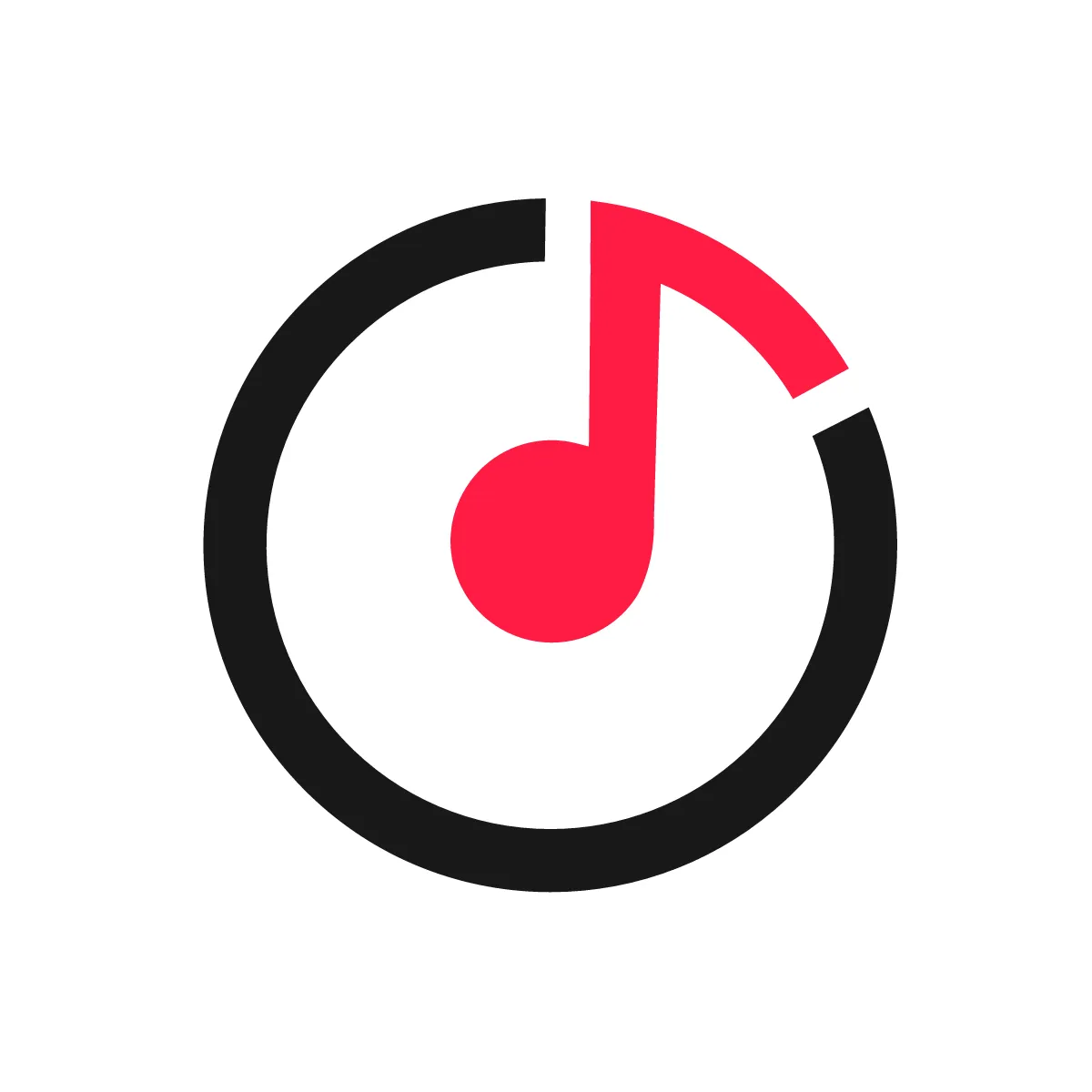 Solid Vinyl Music Note Icon