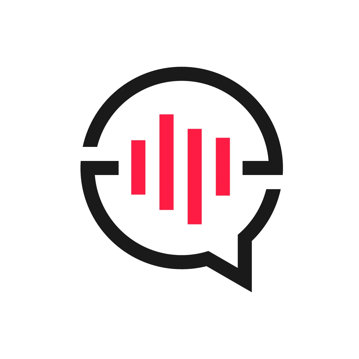 Outline Sound Wave Message Icon