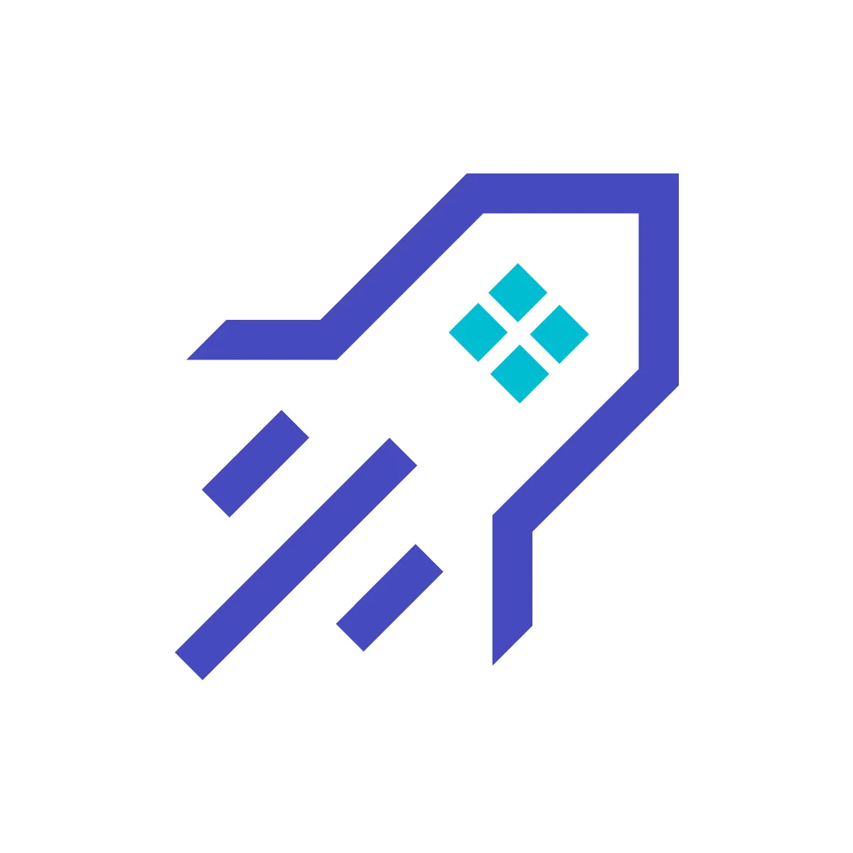 Outline Rocket House Icon