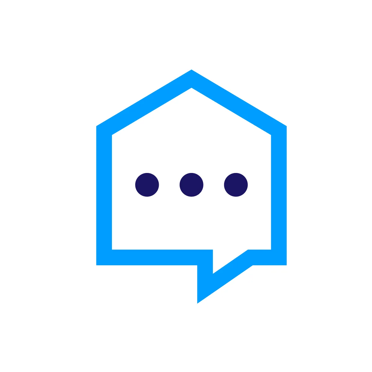 Outline House Message Icon