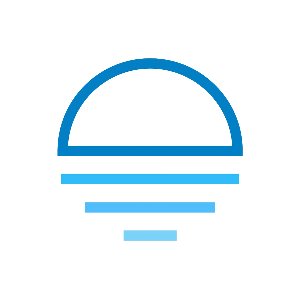 Outline Sun Waves Icon