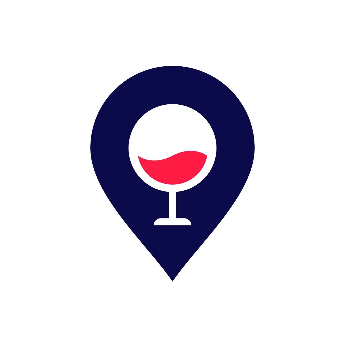 Outline Wine Glass Pin Icon