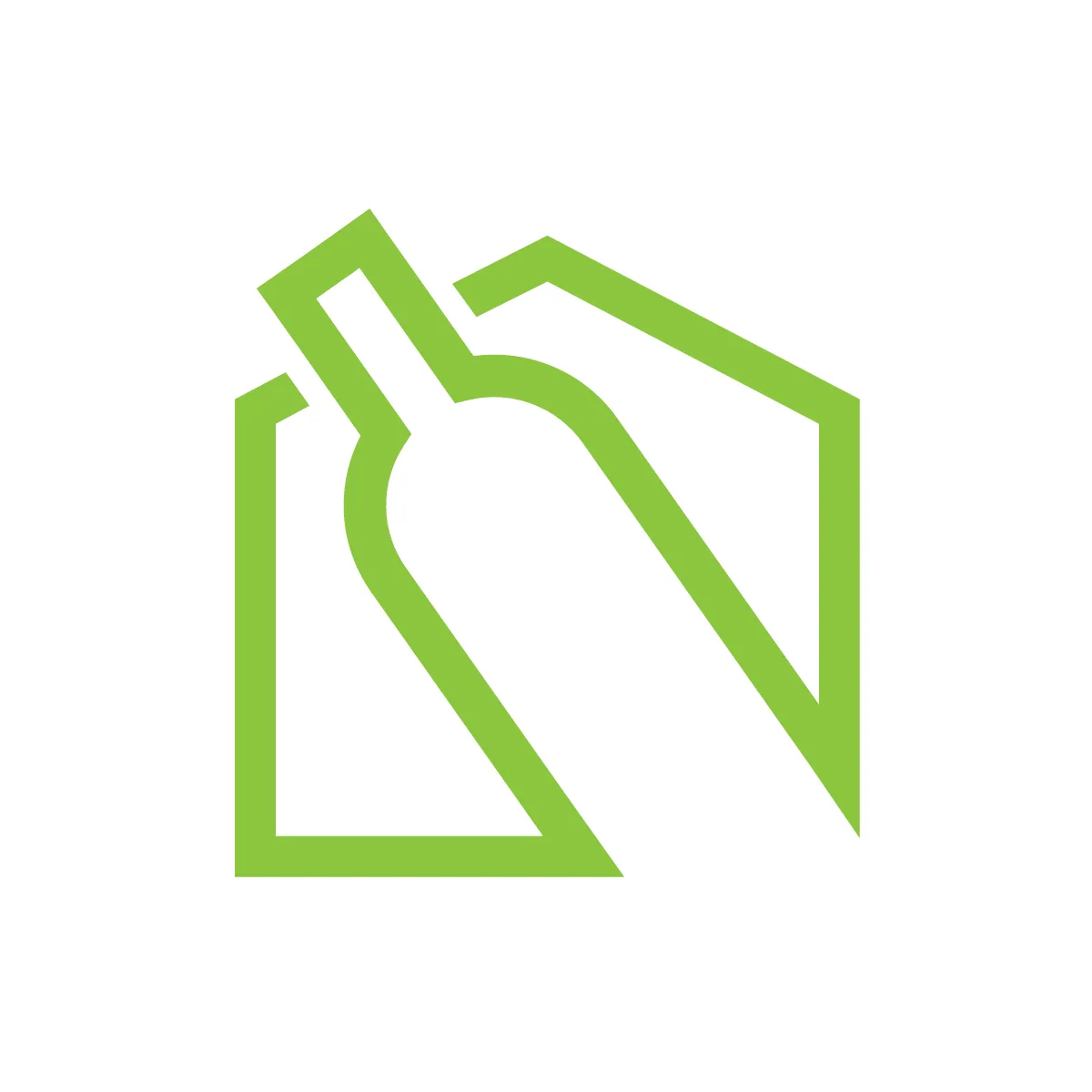 Outline Bottle House Icon
