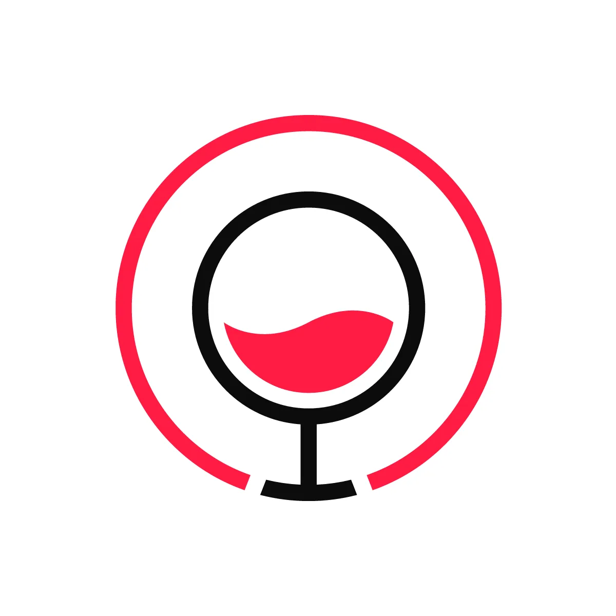 Outline Wine Glass Icon 