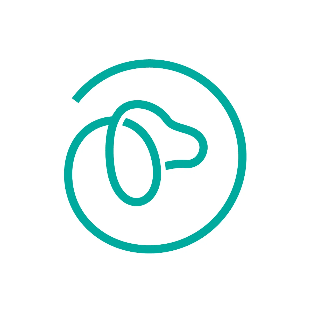 Outline Dog Head Icon