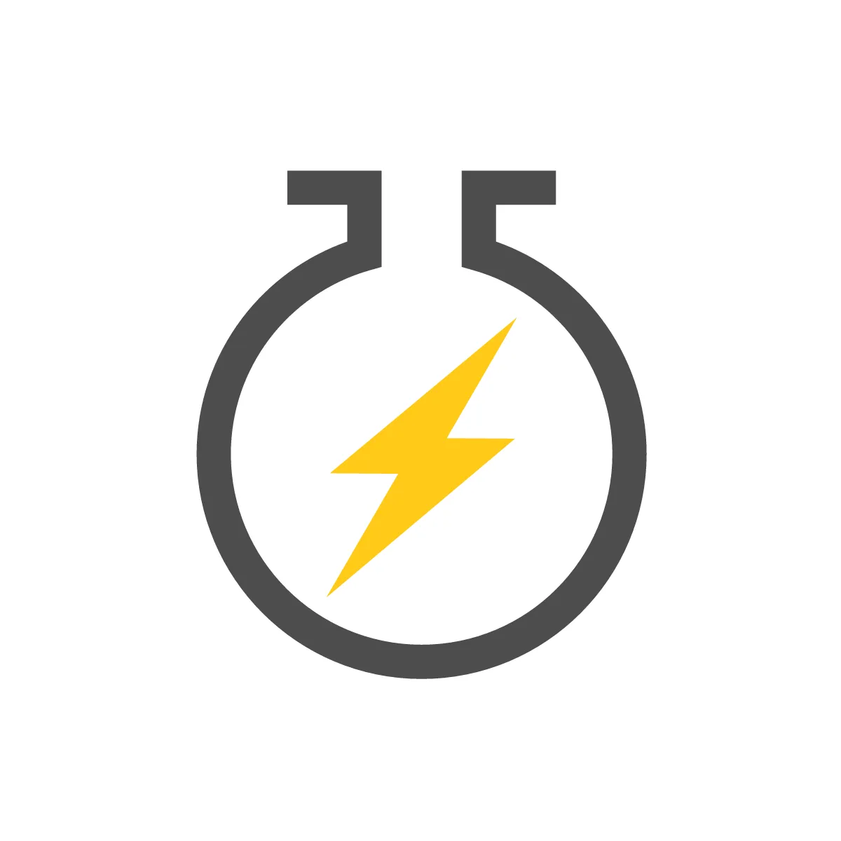Outline Lab Flask Lightning Bolt Icon